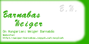 barnabas weiger business card